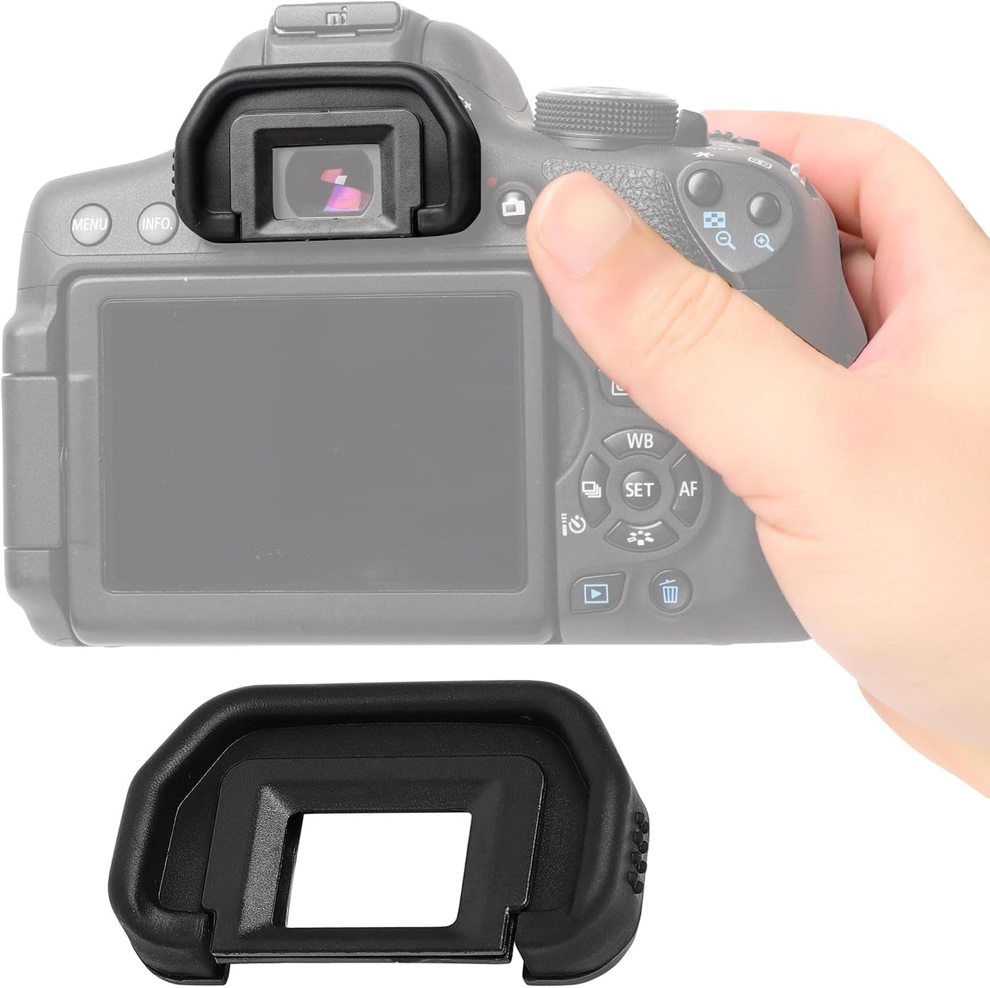 uxcell 60Da 6D 5DII 60D 50D 5D 40D 30D, 1pcs Camera Eyecup, Rubber Eye Cup Eyepiece Viewfinder Protector for EB