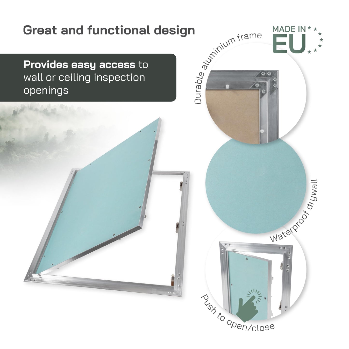 Vent Systems 20" x 24" Inch Access Panel - Drywall, Wall, Electrical, Plumbing Cover Plate - Ceiling, Wall Mount Drywall Access Panel - Metal Crawl Space Door for Home, Garage, Basement, Attic