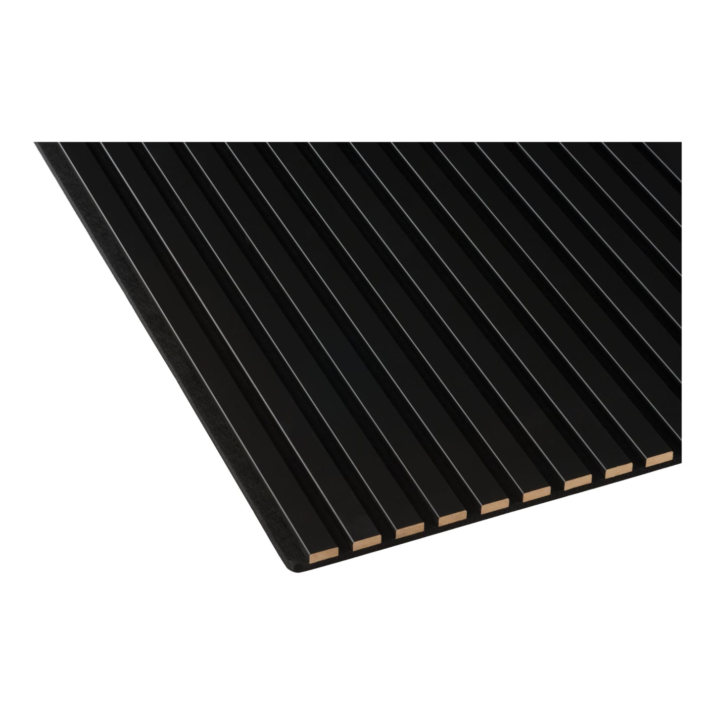 WVH Black Matte Acoustic Slat Wall Panels, Measures 118.11" x 25.20", Smooth Laminate Finish, Interior Decor for Walls & Ceilings, Noise Cancelling & Sound Absorbing for Home, Office & Bedroom, 2pcs
