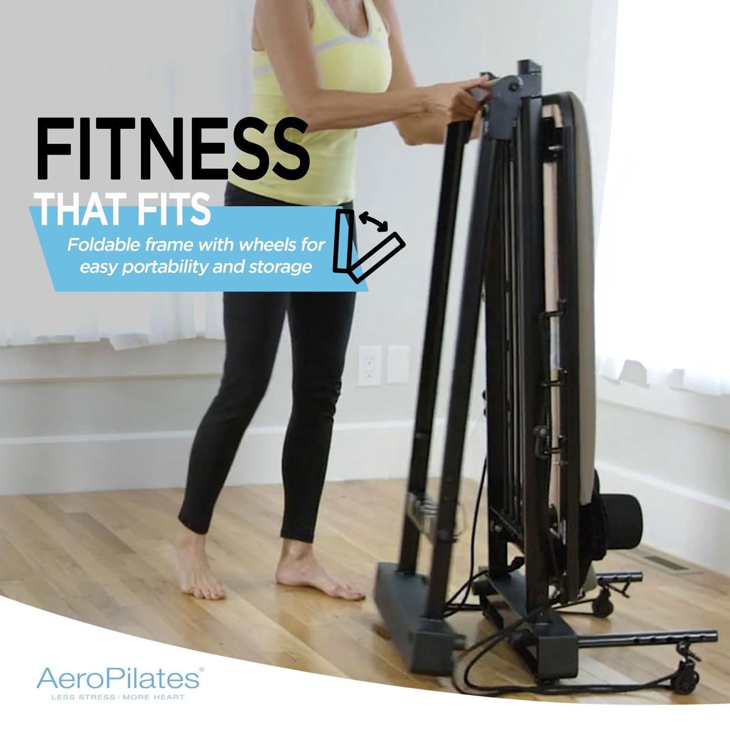 AeroPilates Pilates Reformer Machine, Home Gym Workout Equipment, Premier Studio 700 - Portable and Foldable Exercise Trainer for Strength, Resistance, and Fitness Training