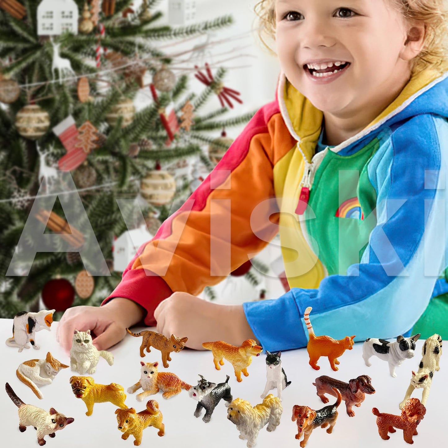 Regine Switzerland Christmas Advent Calendar - 24 Animal Figurines for Kids & Adults | Holiday Countdown Decor