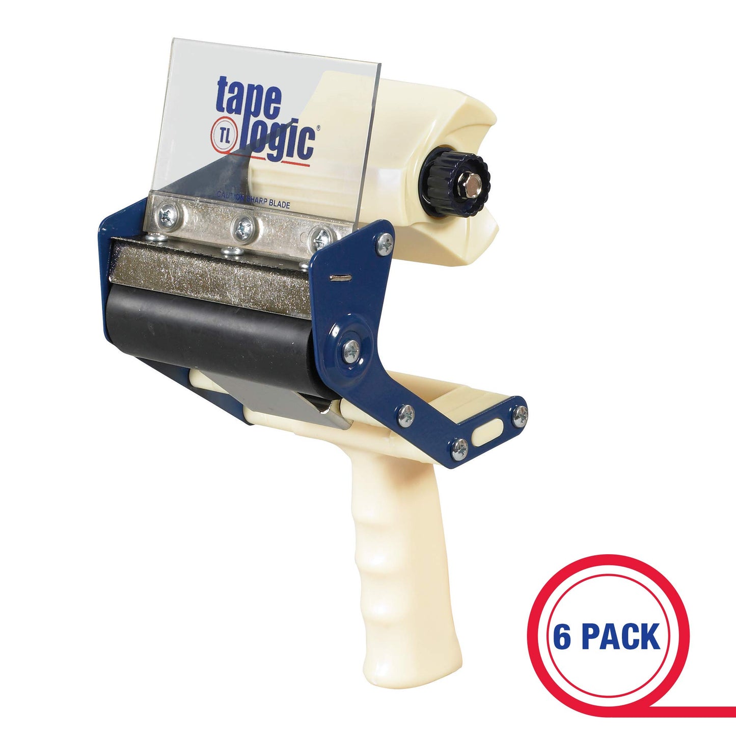 Aviditi Tape Logic 4 Inch Heavy-Duty Packing Tape Dispenser Gun, for Packing, Shipping, Moving and Warehouse Use (6 Dispensers)
