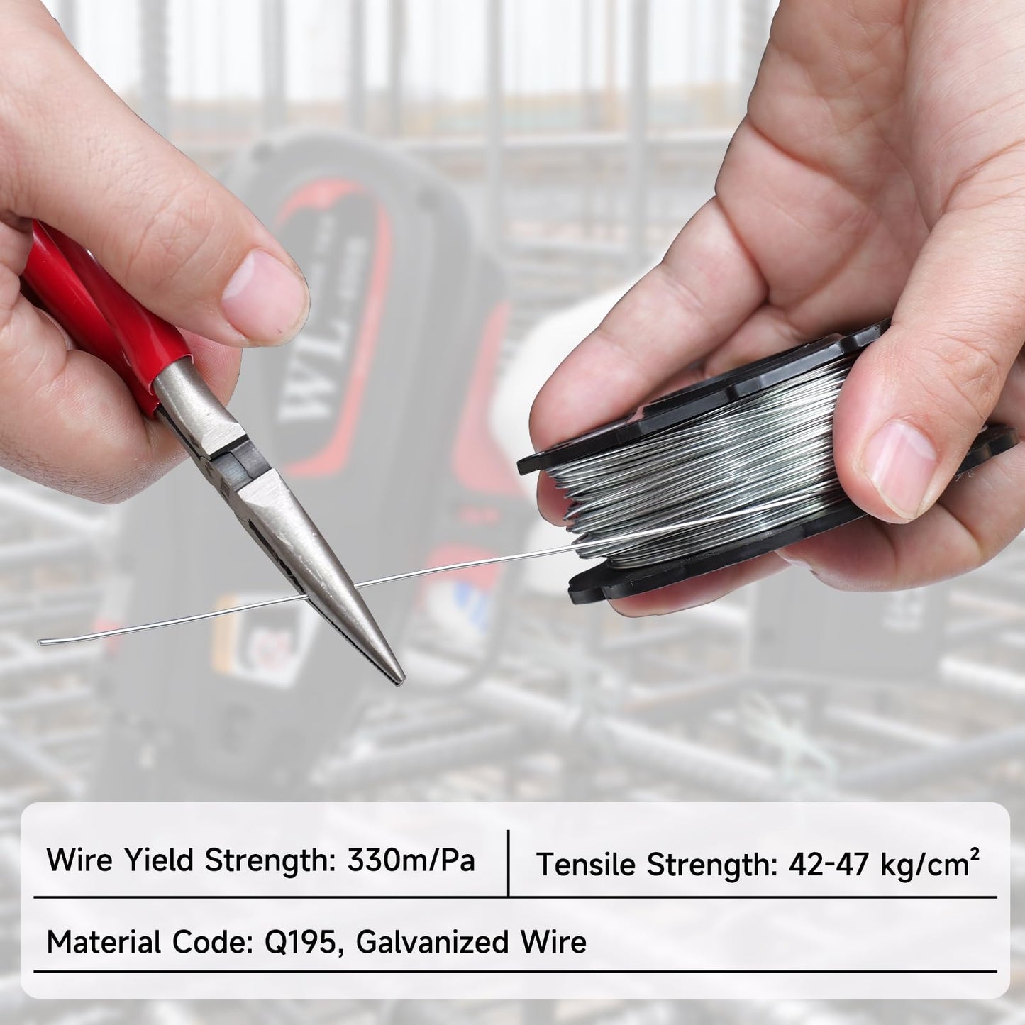 SDLOOL WL898 Rebar Tie Wire 21 Gauge USA Regular Rebar Tie Wire Roll - Pack of 50 Rolls
