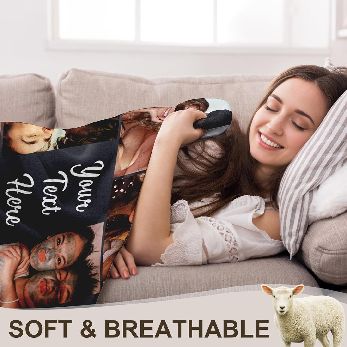 Yofair Custom Photo Blanket - Personalized Wedding & Anniversary Gift for Couples | Next Day Shipping