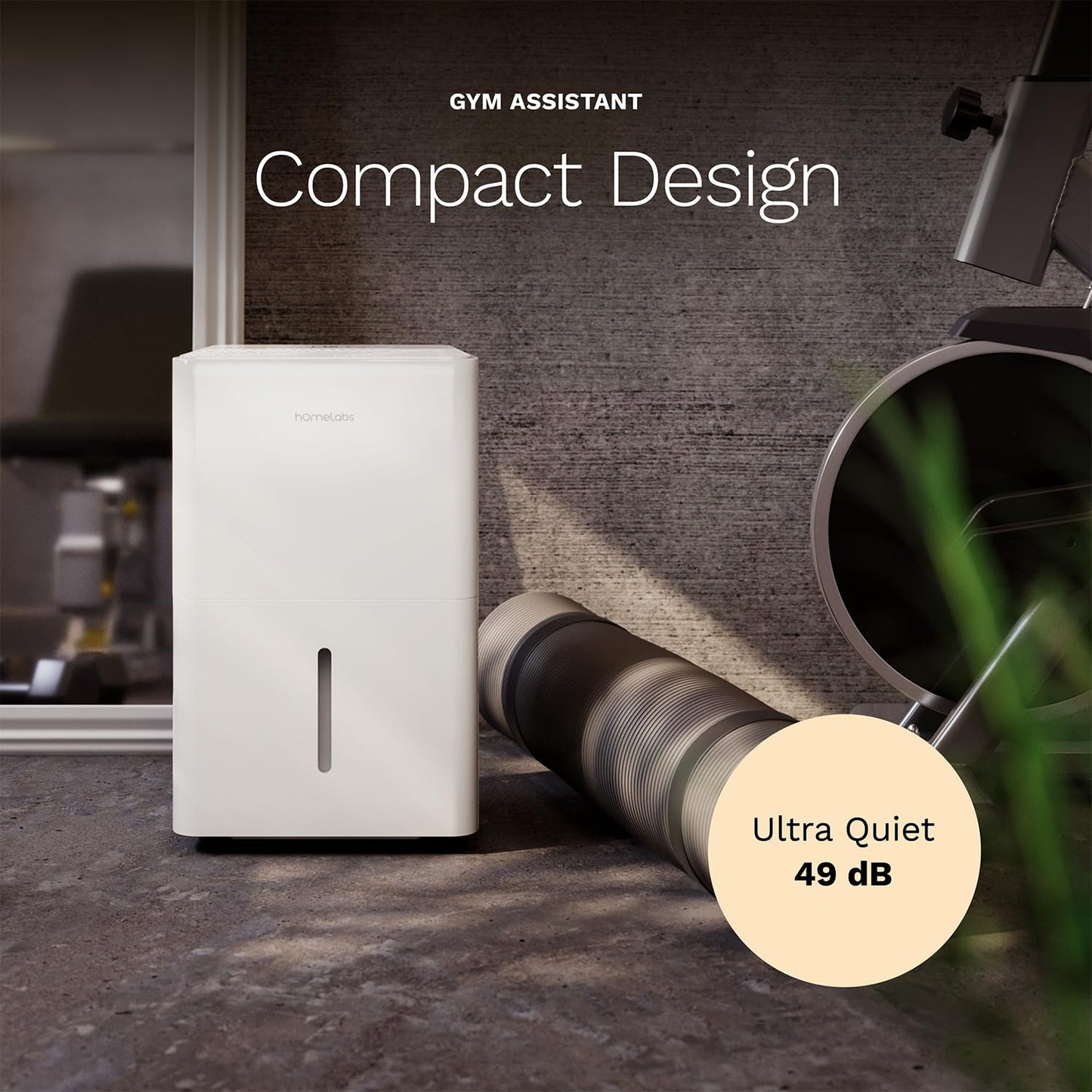 hOmeLabs Dehumidifier 4,500 Sq Ft Wi-Fi (32 Pint MAX 80 Pint at 95°F, 90% RH) for Advanced Humidity & Moisture Control, Quiet, Efficient, Auto Shut-off, Ideal for Home, Basement, Office