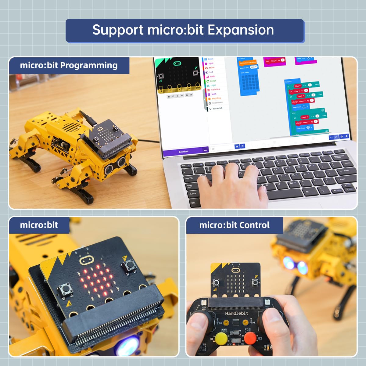 HIWONDER MechDog Robot Dog for Arduino/Scratch/Python Programming with AI Vision Voice Control Ultrasonic Sensor IMU Self-Balancing Open Source Smart AI Robot Kit for Students & Adults(Ultimate Kit)