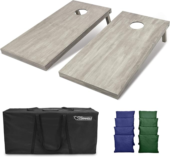 GoSports 4 ft x 2 ft Regulation Size Wooden Cornhole Boards Set - Includes Carrying Case and Bean Bags (Choose Your Colors) Over 100 Color Combinations