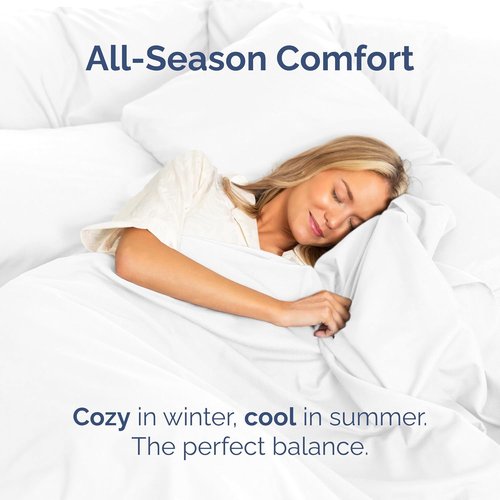 King Size Flat Sheet | Ultra-Soft Hotel Quality Bedding - Breathable, Cooling, Fade & Wrinkle Free - Easy-Care White