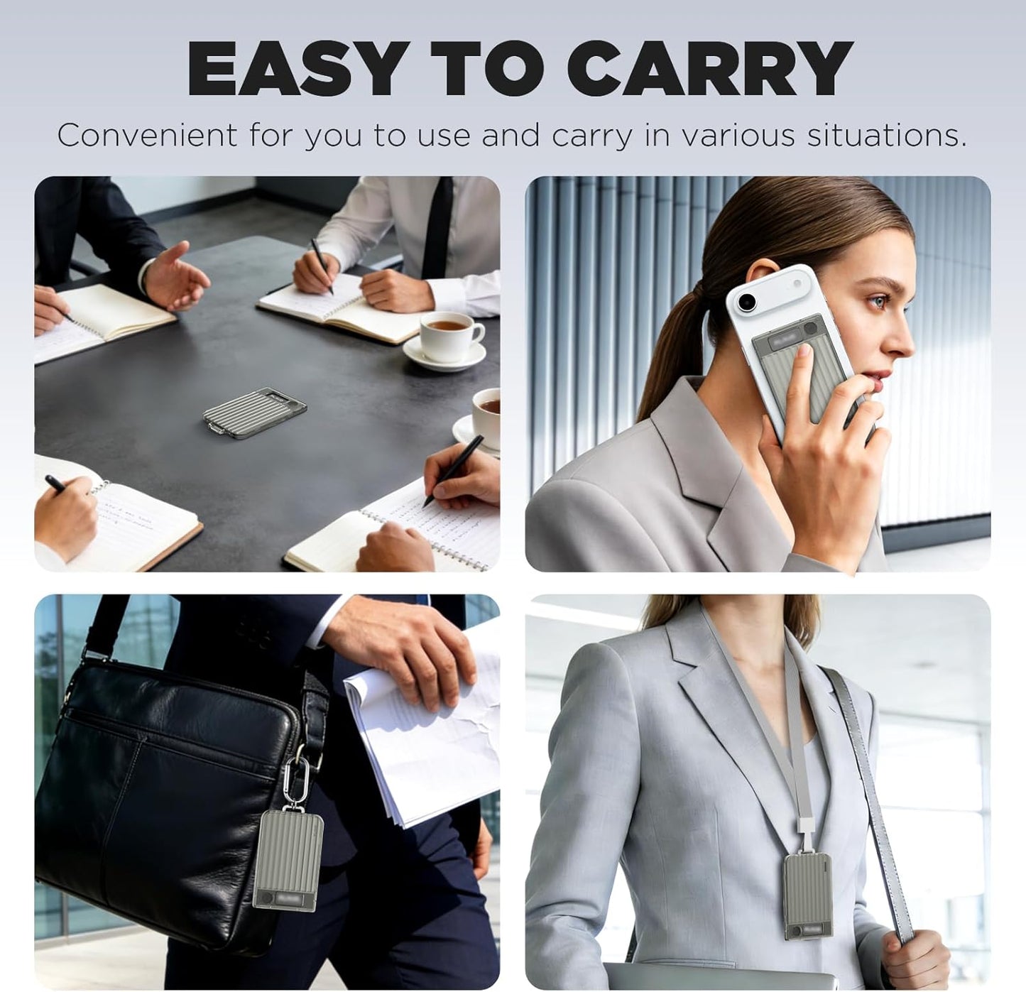 Wacanc Pro(2025) Magnetic Holder for Plaud Note&Plaud Note with Lanyard&Carabiner,Anti-Scratch Hard Slim PC Portable