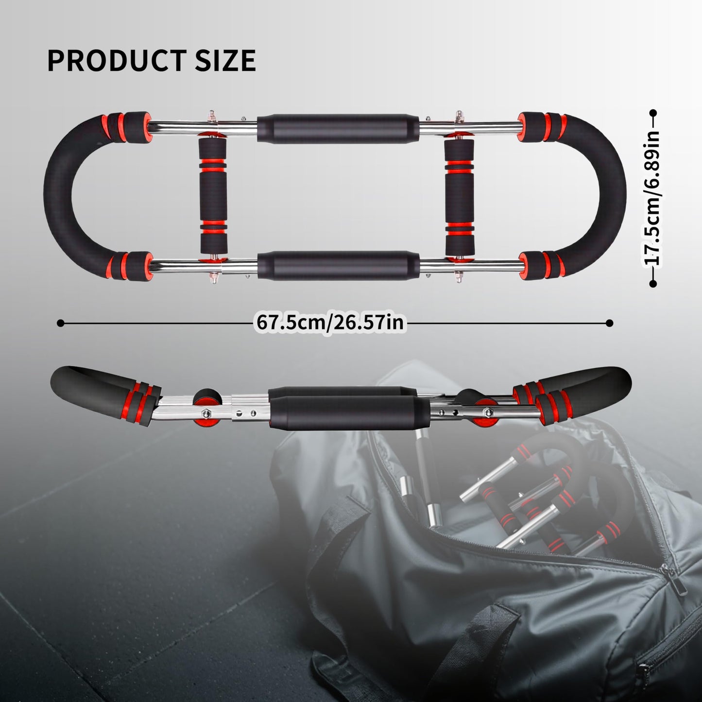 PROIRON Twister Arm Trainer, Adjustable Spring Workout Bar, Forearm Triceps Chest Workout Equipment, Portable Home Fitness Equipment