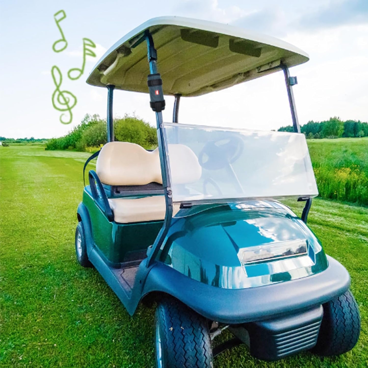 Favation (510 Inch Bike & Golf Cart Speaker Mount Heavy-Duty Adjustable Waterproof Strap Holder for Portable Bluetooth