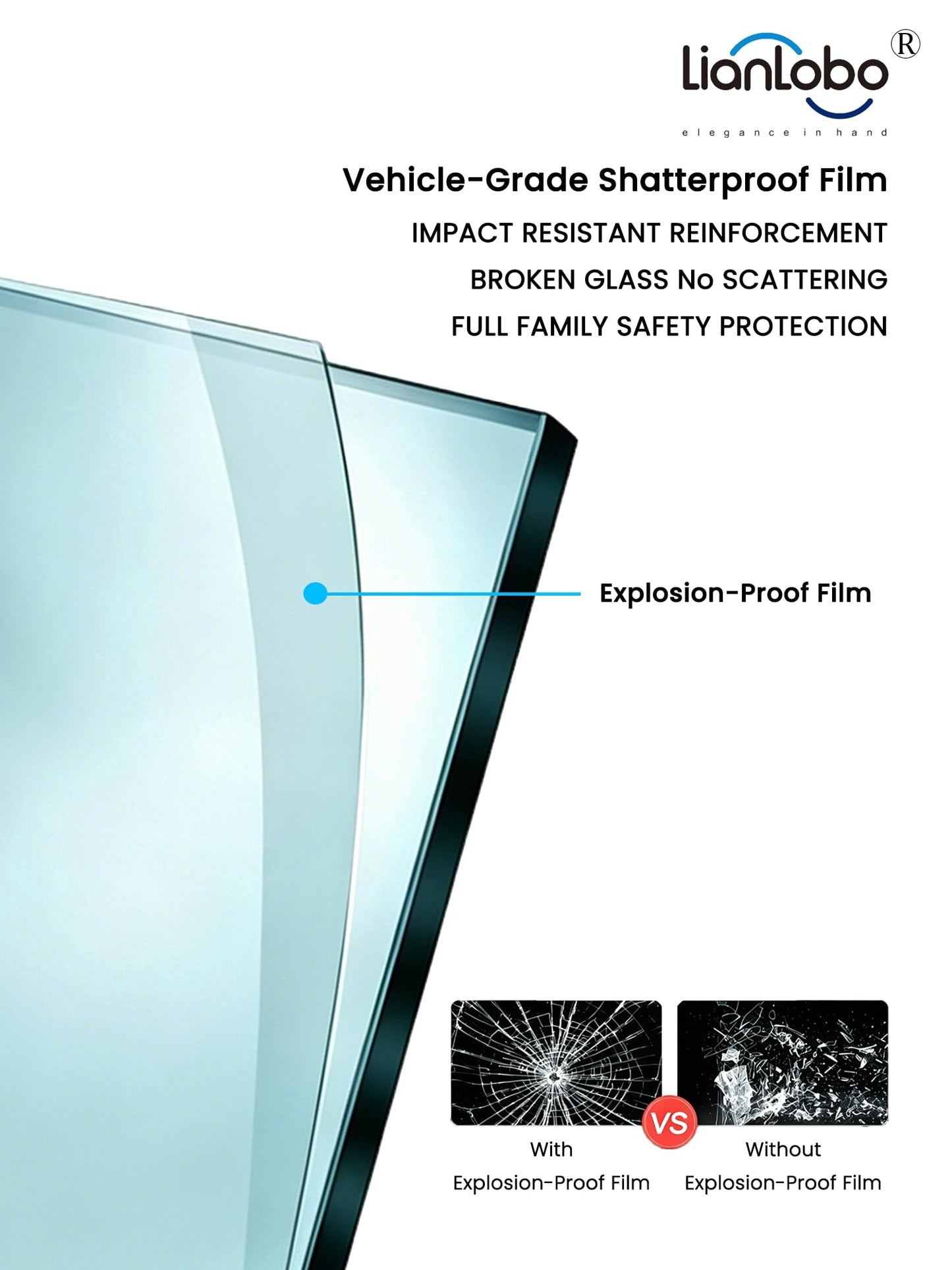Glass Shower Door, 50-54" W x 72" H Sliding Shower Door, Aluminum Semi-Frameless & 1/4"(6mm) Clear Tempered with Explosion-Proof Film Nano Coating Shower Door Fit for Walk in Shower, Chrome Silver