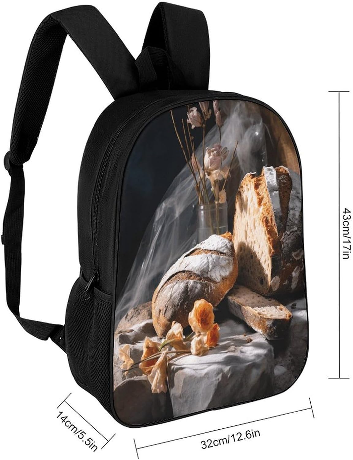AJmores Backpack Backpack Backpack Backpack Bread in Bakery Printed Bulk Laptop Lightweight Travel