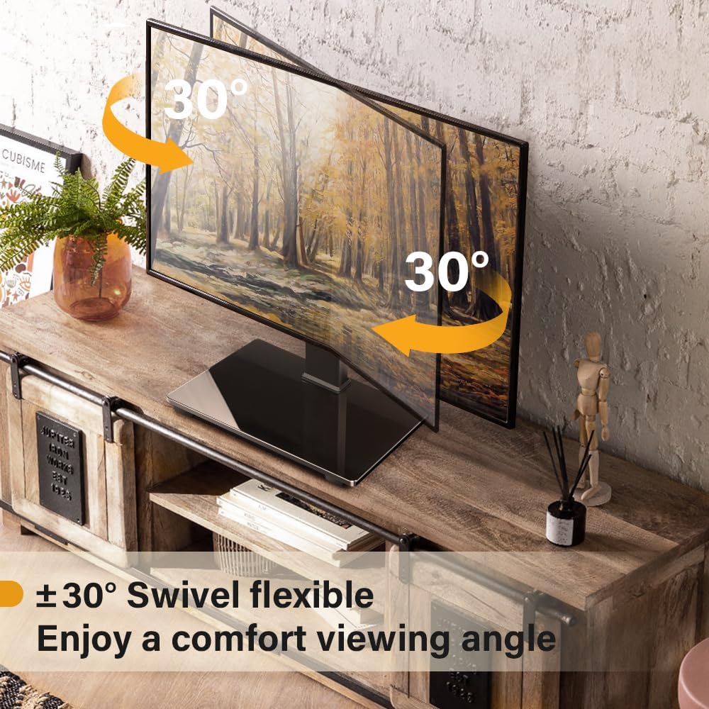 WKWKER 27-65 inch 30 400x400mm Universal TV Stand for LED LCD TV Swivel Table Top Television Stand with Degree Height