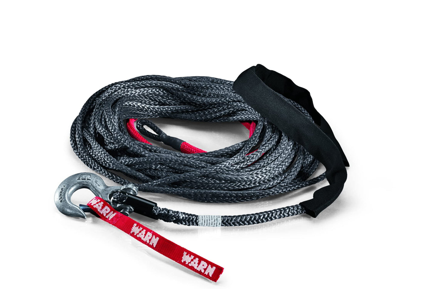 WARN 87915 Spydura Synthetic Winch Cable Rope with Swivel Hook End: 3/8" Diameter x 100' Length, 5 Ton (10,000 lb) Capacity