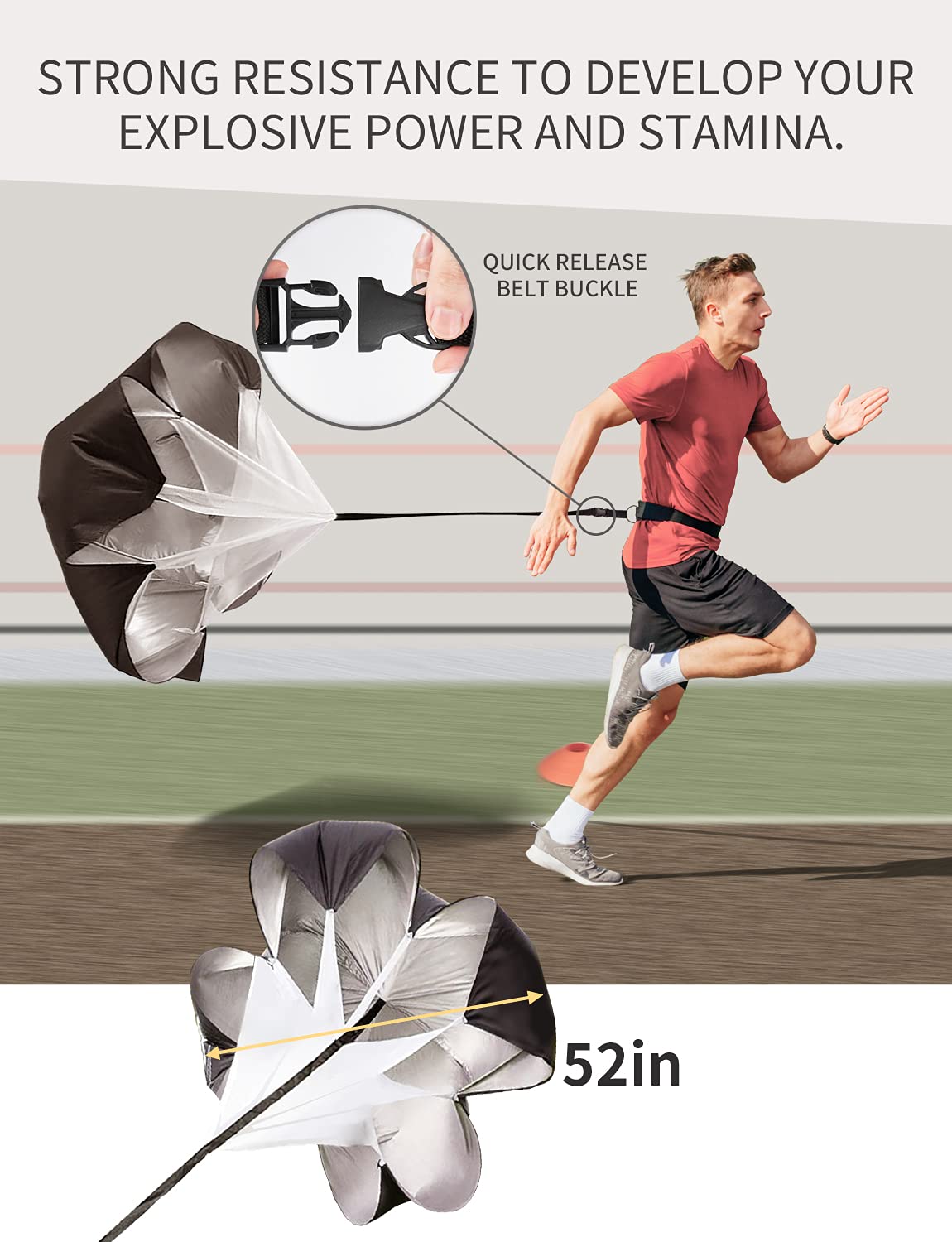 GHB Speed Agility Training Equipment, 6 Agility Poles, 20ft Agility Ladder, 12 Disc Cones, Resistance Parachute, Jump Rope, 4 Resistance Bands, Soccer Training Poles for Speed Agility Training