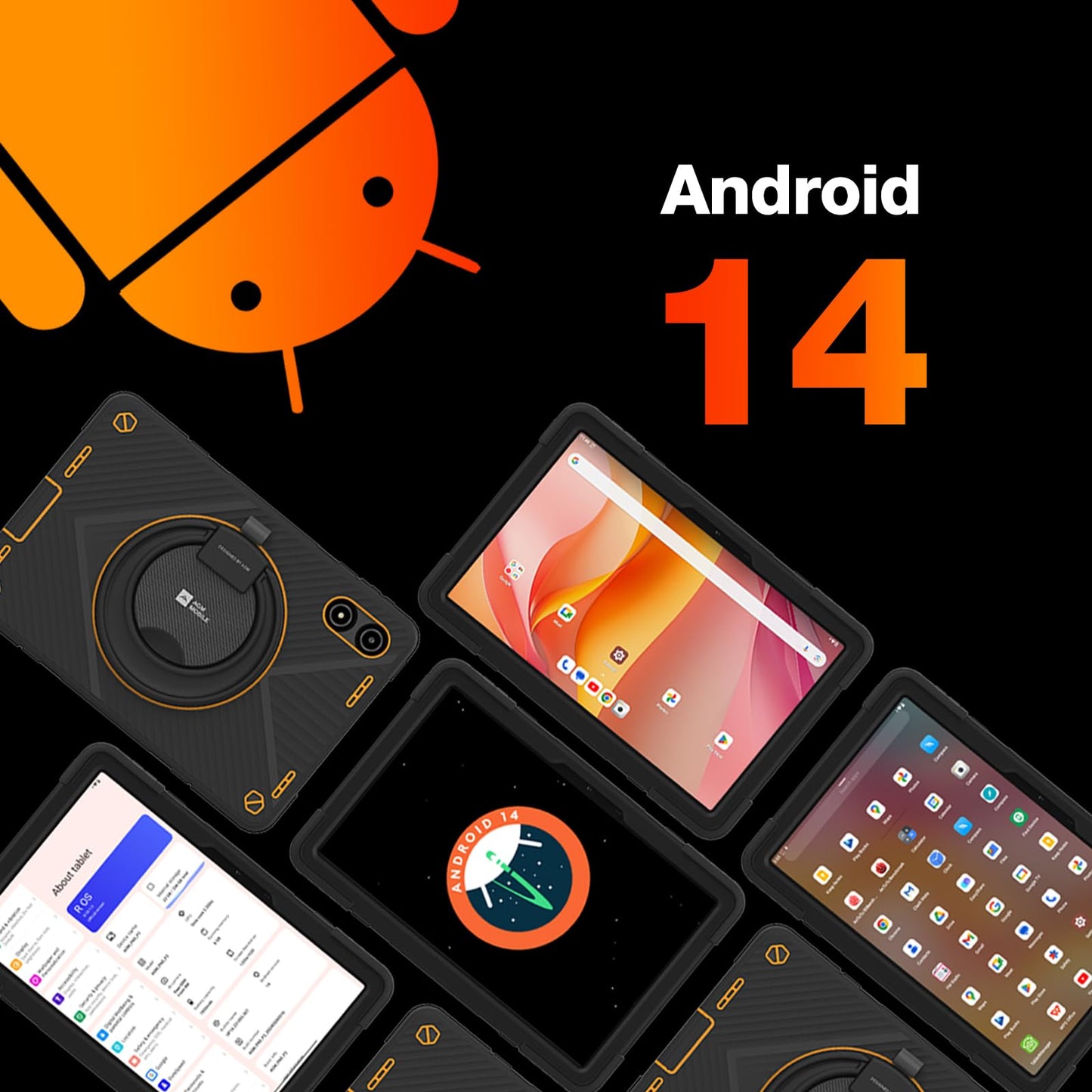 AGM PAD P2 Active Rugged Android 14 Tablet with Case, Waterproof & Drop-Proof, Widevine L1 & GMS Certified, 11" 90Hz FHD 480 NITS Display, MTK G99, 8000 mAh, 16(8+8) + 256GB[TF 2TB], GPS, Compass, OTG
