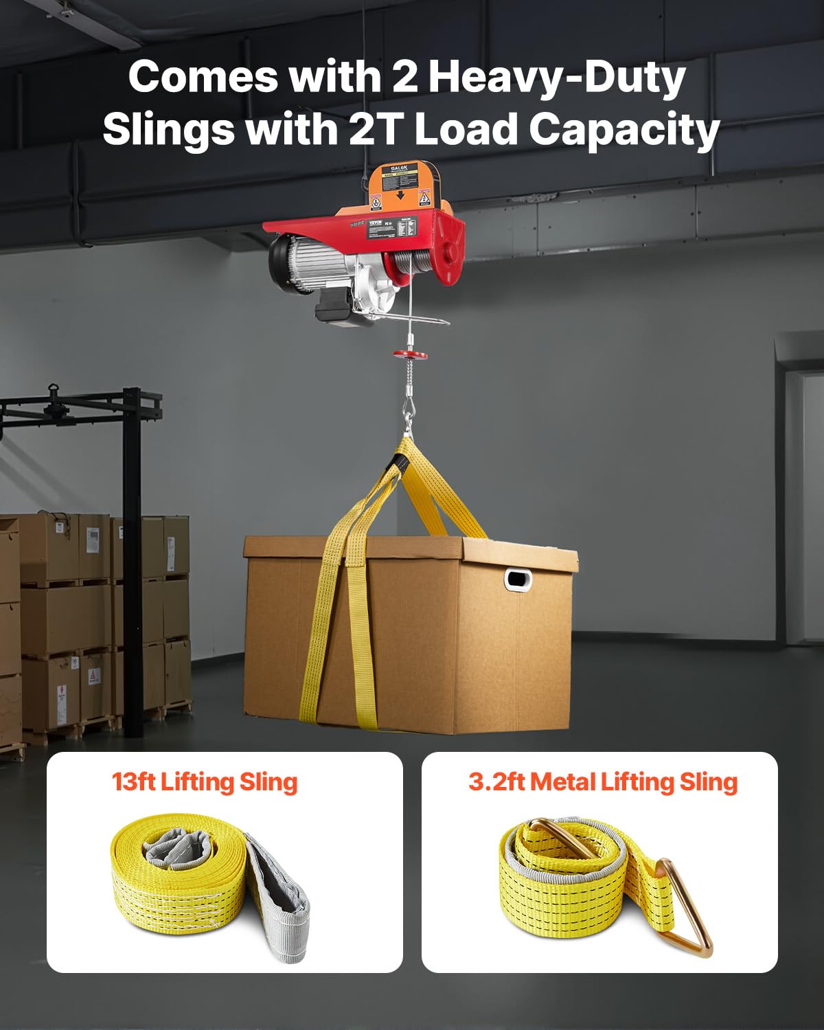 VEVOR 2200lbs Electric Hoist w/14ft Wired Remote Control, 110v Electric Hoist with 40ft Single Cable Lifting Height, for Garage Warehouse Factory Control for Garage, Shop, Hotel, Home
