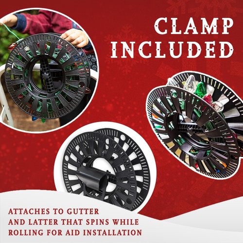 HOLDN’ STORAGE Premium Christmas Light Storage Bag - Heavy Duty 600D Tear-Proof Material | Stores 375 Ft of Mini Lights & Cords - Red