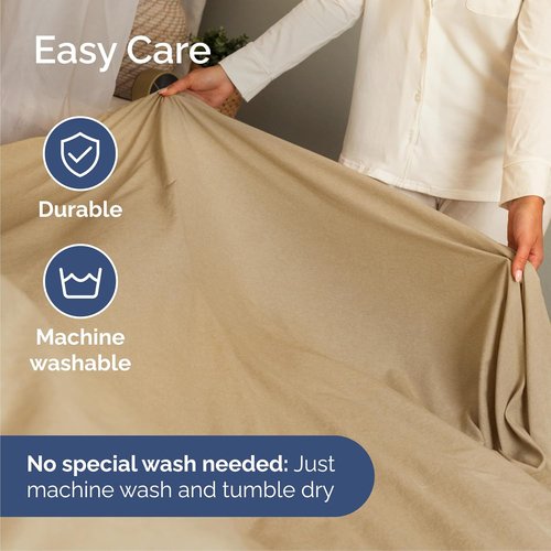 Cal King Size Sheet Set by Skiennix - Comfy Breathable Cooling Bedding - Luxury Tan Color with Deep Pockets