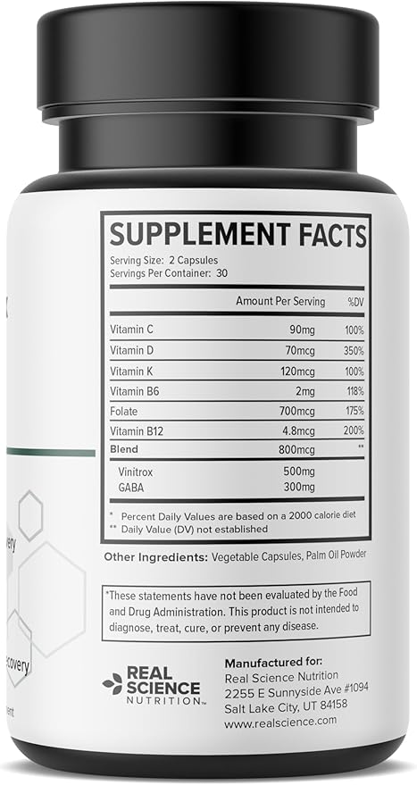 Offers Tissue Restore Complex, Circulation & Recovery Support with Nitric Oxide, A Natural Healing Support Supplement, 60 Capsules