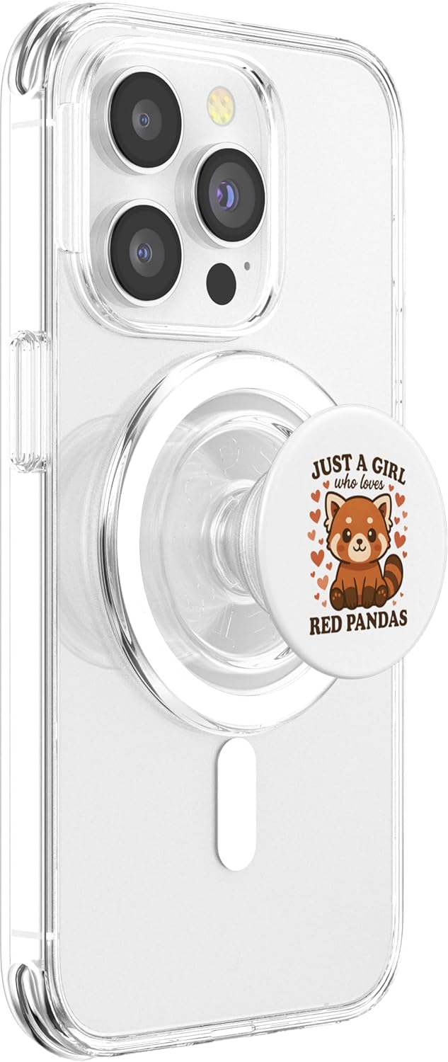 Cute & Funny Red Panda Apparel Gifts Just A Girl Who Loves Red Pandas PopSockets PopGrip for MagSafe
