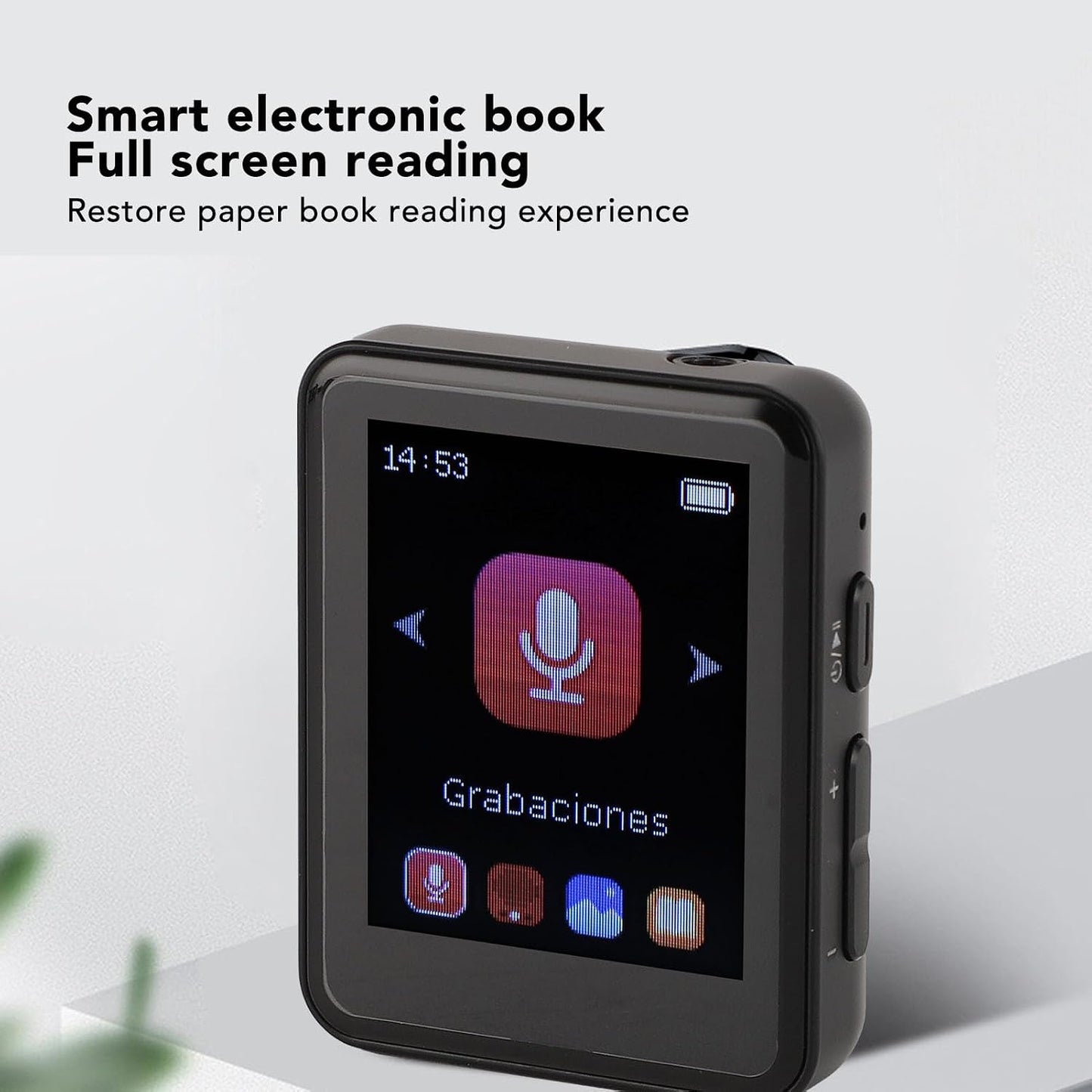 MP3 Bluetooth5.0, 1.8 inch 128GB (32G) Player with Portable Music Player with Back Clip, Built in Speaker, FM Radio