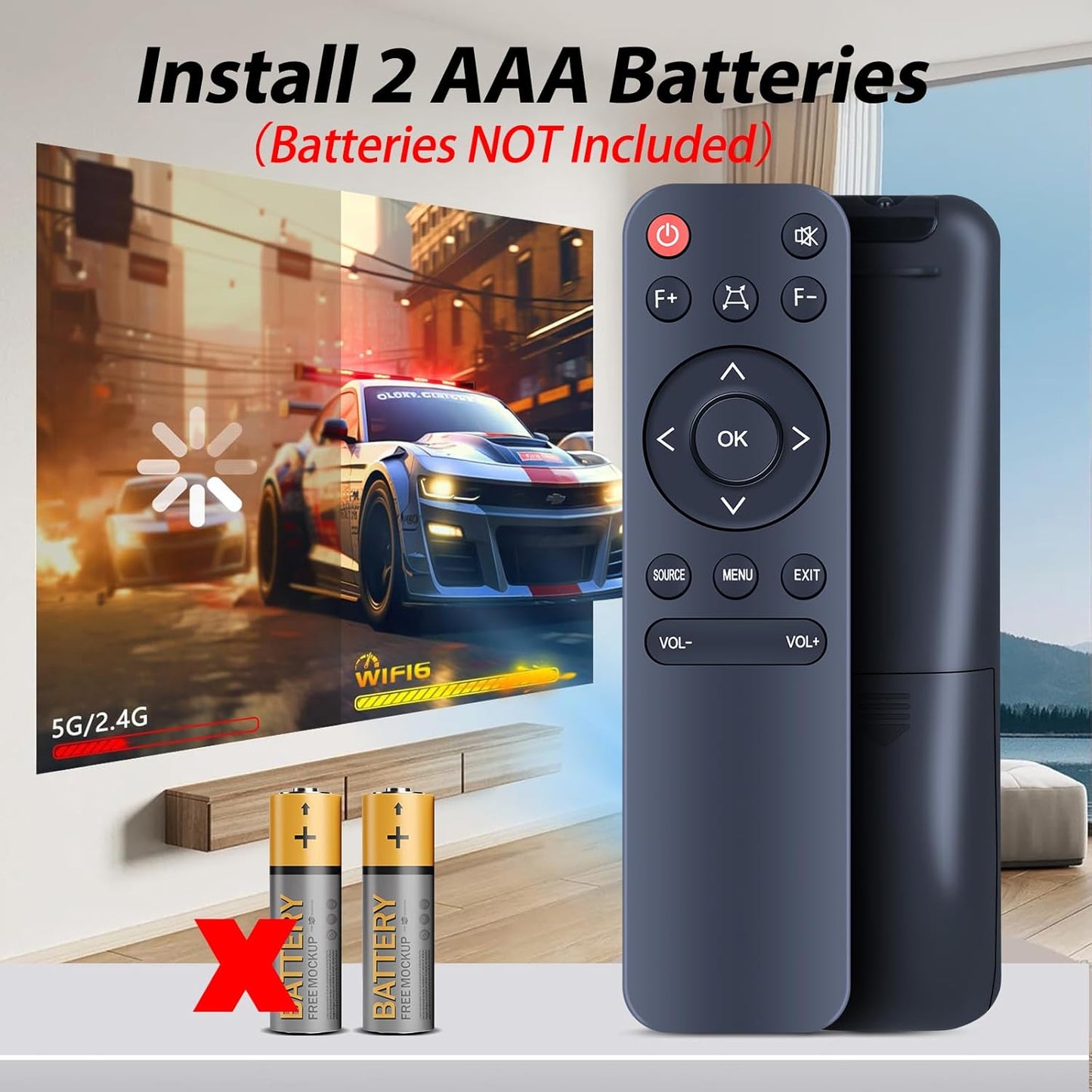 WDZP E30, GO1 New Projector Remote Control Replacement fit for Jimveo Goiaey Projectors