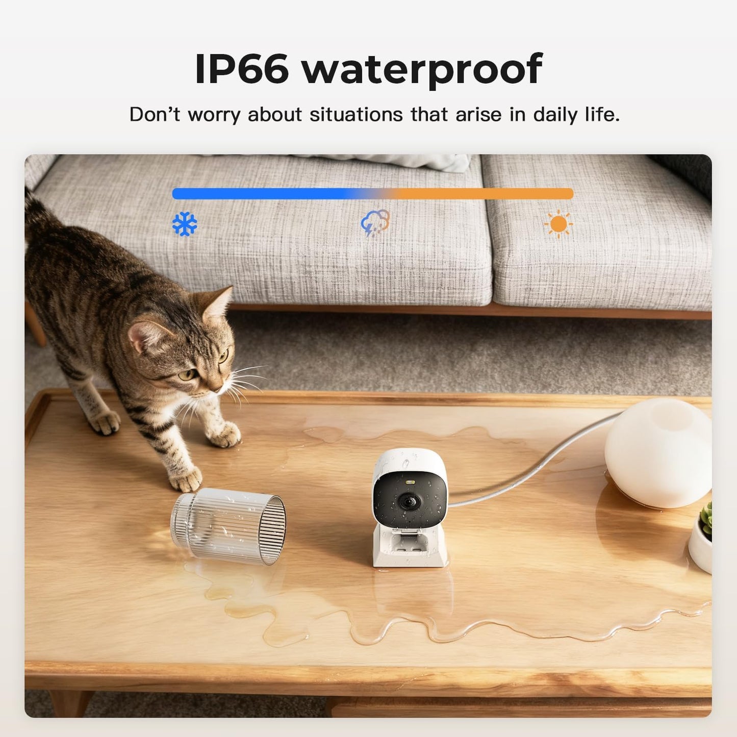 VSMAHOME 2K Vision,2-Way 24/7 128G Included),2-Pack Cameras for Home Security,Indoor/Outdoor for Baby/Elder/Pet