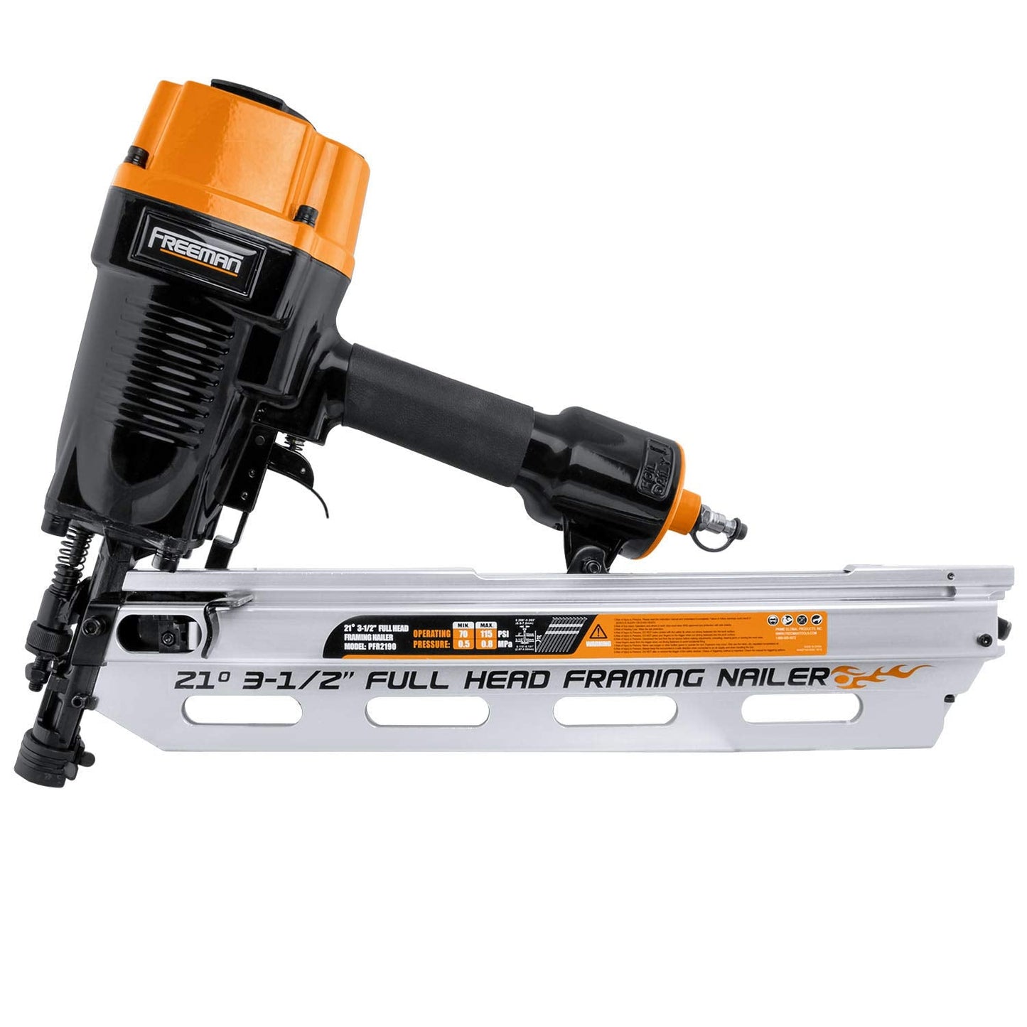 Freeman PFR2190 Pneumatic 21 Degree 3-1/2" Framing Nailer with Case