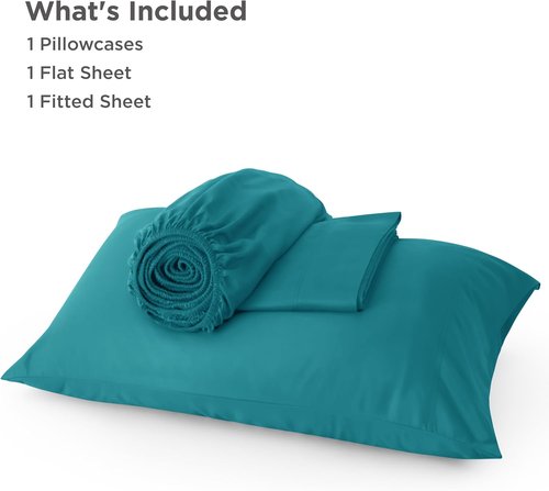 Bedsure Cooling Sheets - Twin XL Bamboo Rayon Sheet Set | Breathable, Soft & Luxurious Turquoise