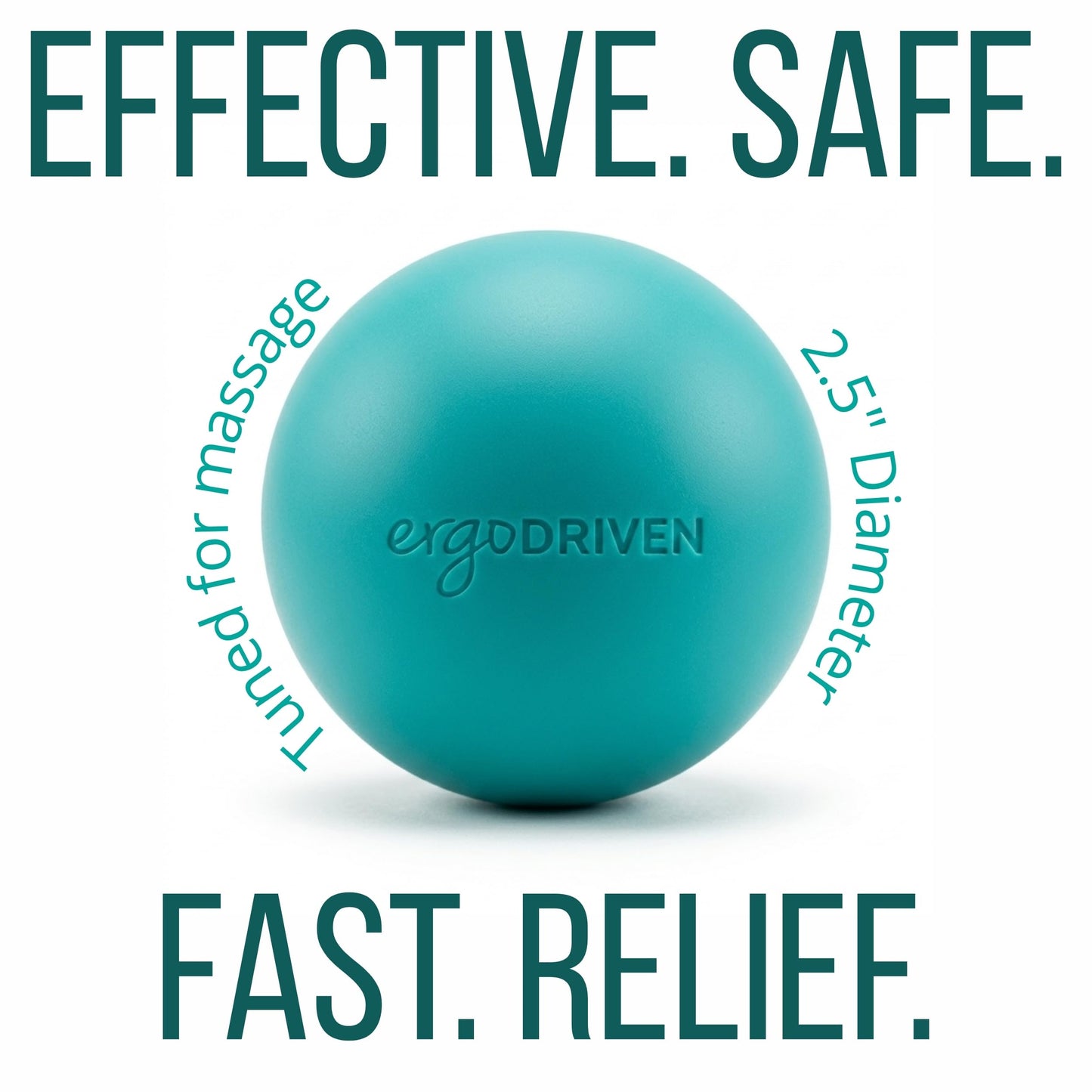 Massage Ball for Myofascial Release, Pure Silicone, Designed for Massage (NOT Lacrosse), Completely Free of BPA/Latex/Rubber/PFAS, for Trigger Point Therapy, Ideal Firmness and Traction