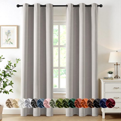MIULEE Blackout Curtains - Thermal Insulated Room Darkening Drapes | 72-Inch Long, 2 Panels, Noise Reduction