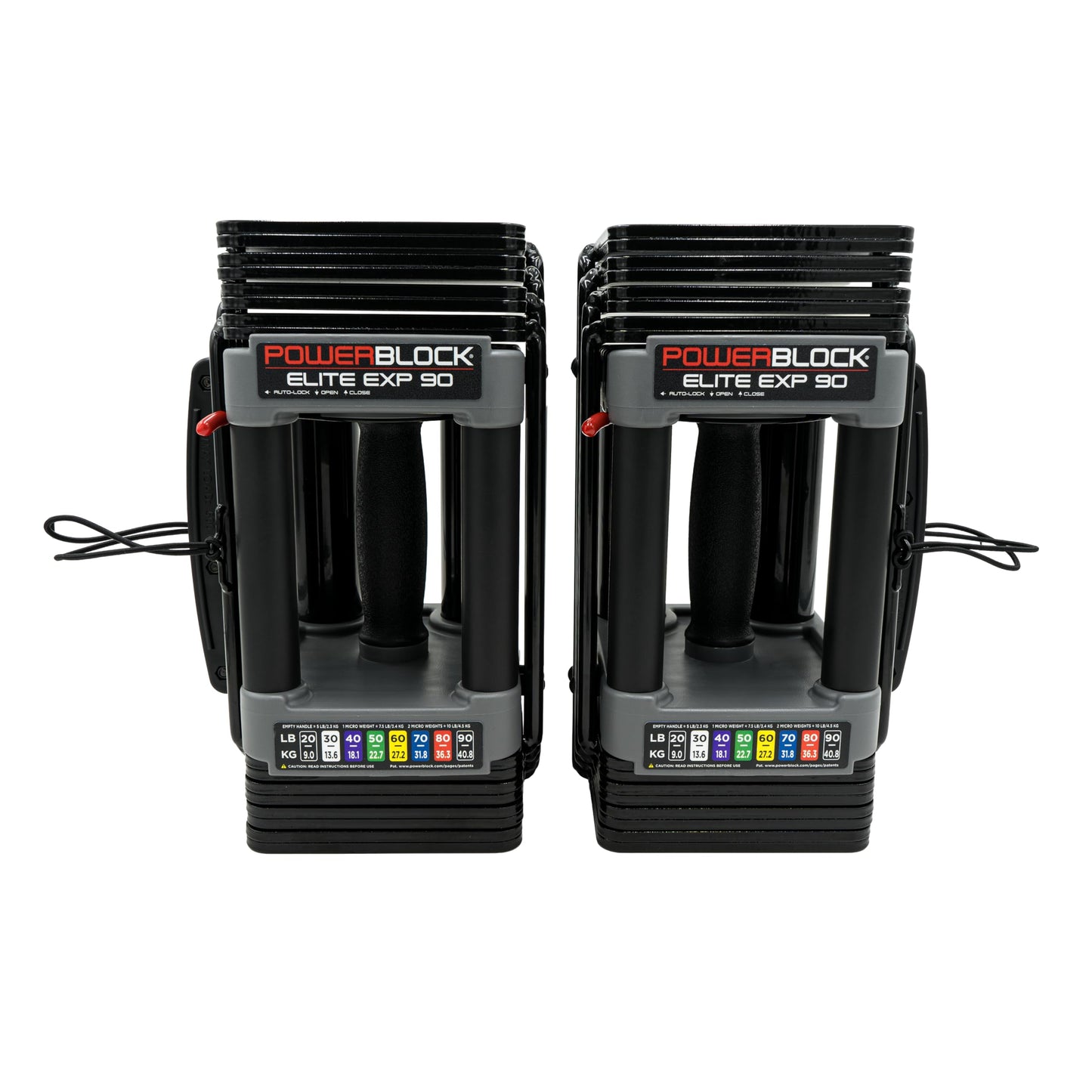 PowerBlock Elite EXP Adjustable Dumbbells, Sold in Pairs, Stage 1, 5-50 lb. Dumbbells, Durable Steel Build, Innovative Workout Equipment, All-in-One Dumbbells, Expandable with Expansion Kits