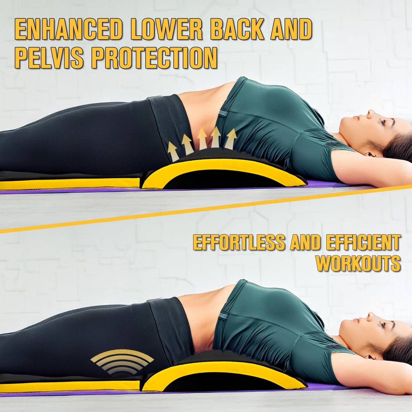 Ab Exercise Mat - Sit Up Pad - Ab Workout Pad for Sit Up, Core Training, Total Body Workout, Full Range of Motion Ab Workouts, Foldable Double Thick Situps Pad