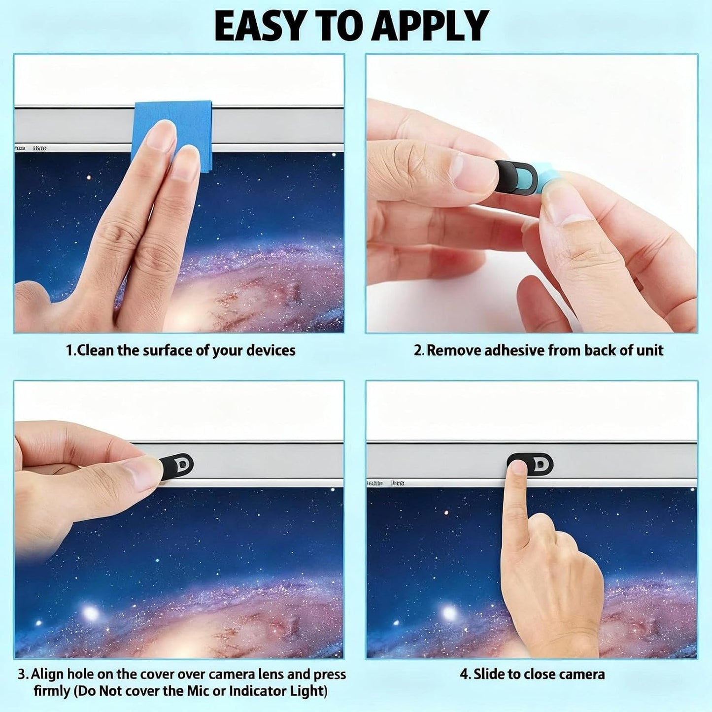Ksheria 10Pcs Webcam Cover Slide, Thin Web Camera Covers, Laptop Camera Cover Slide, Computer Camera Cover, Camera