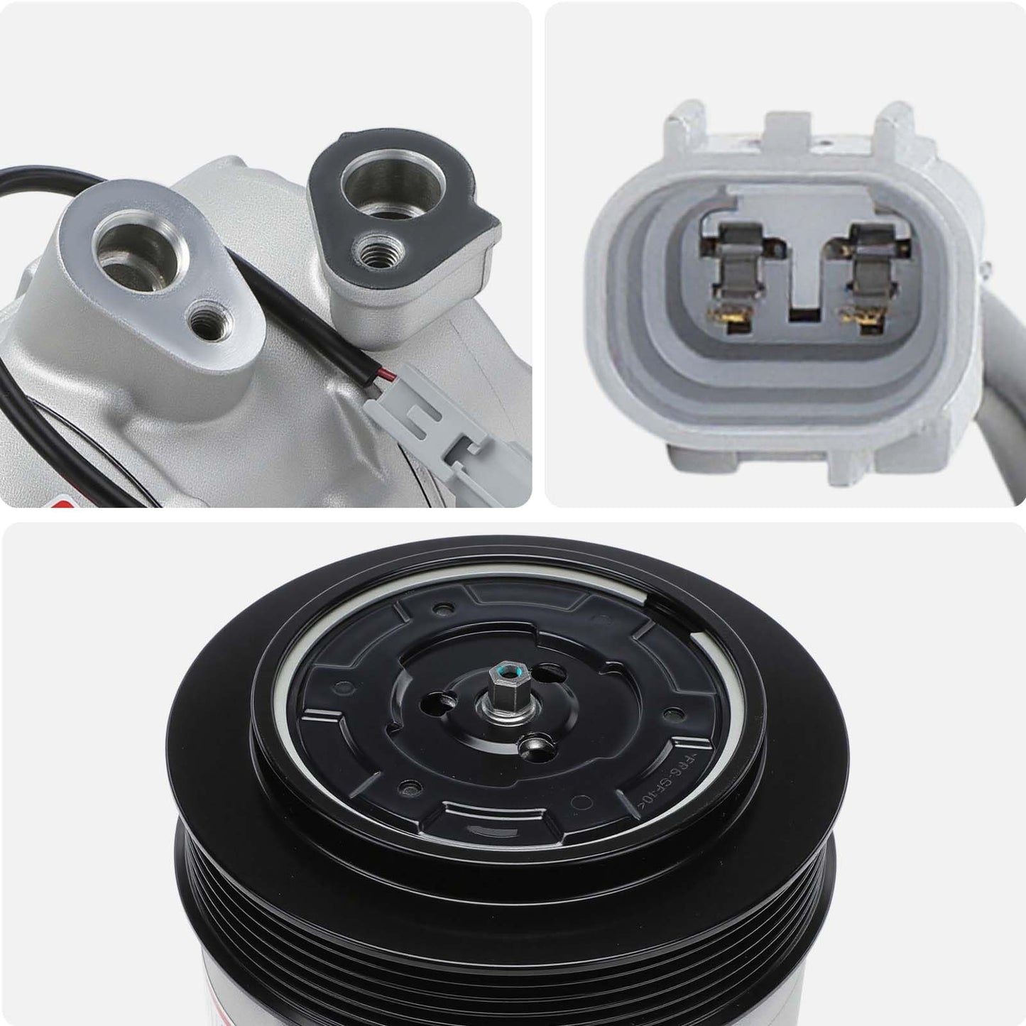 AISIN AFTERMARKET ACCCH-00769 Air Conditioner AC Compressor - Compatible with Jeep Compass 2009-2017, Patriot 2009-2017, Dodge Caliber 2009-2012 - with 6-Pulley Groove, with Clutch