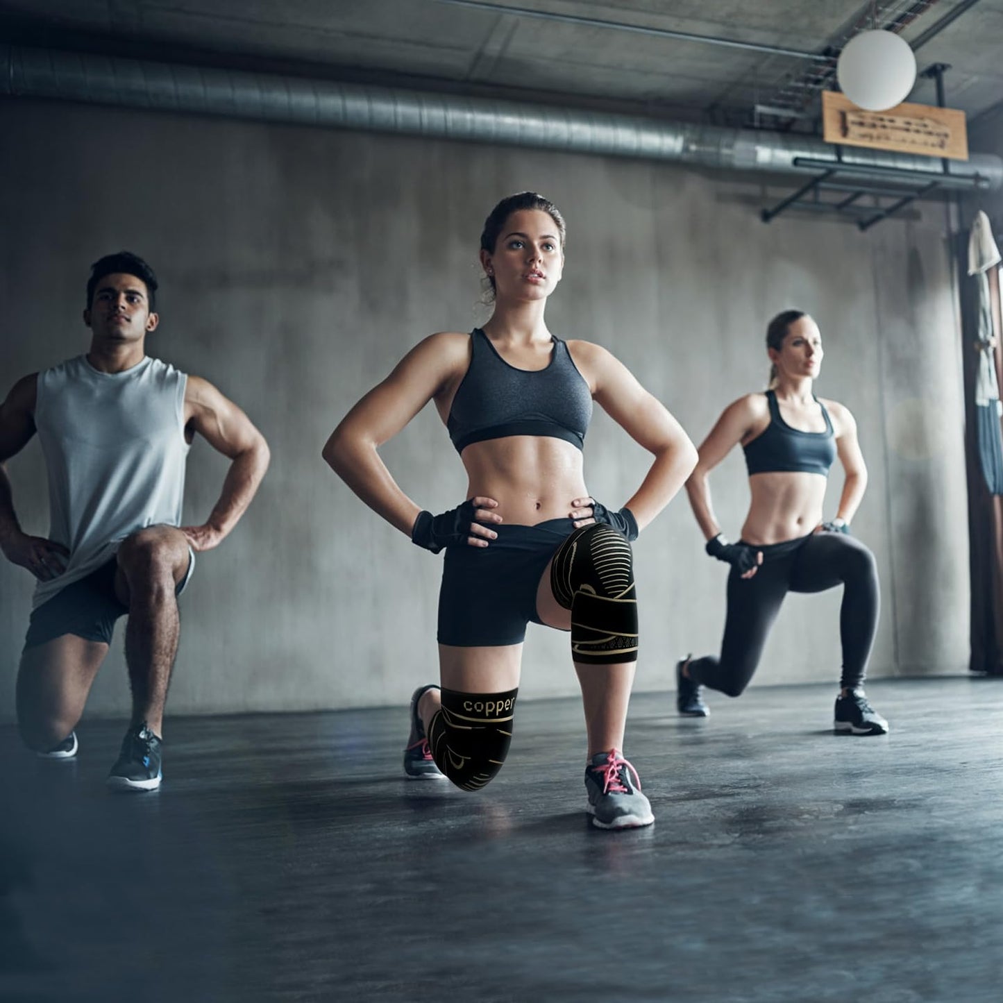 Copper Knee Braces with Strap for Knee Pain Women and Men(2 Pack), Knee Compression Sleeve for Arthritis, ACL, Meniscus Tear, Joint Pain Relief, Knee Support for Working, Running, Weightlifting(M)