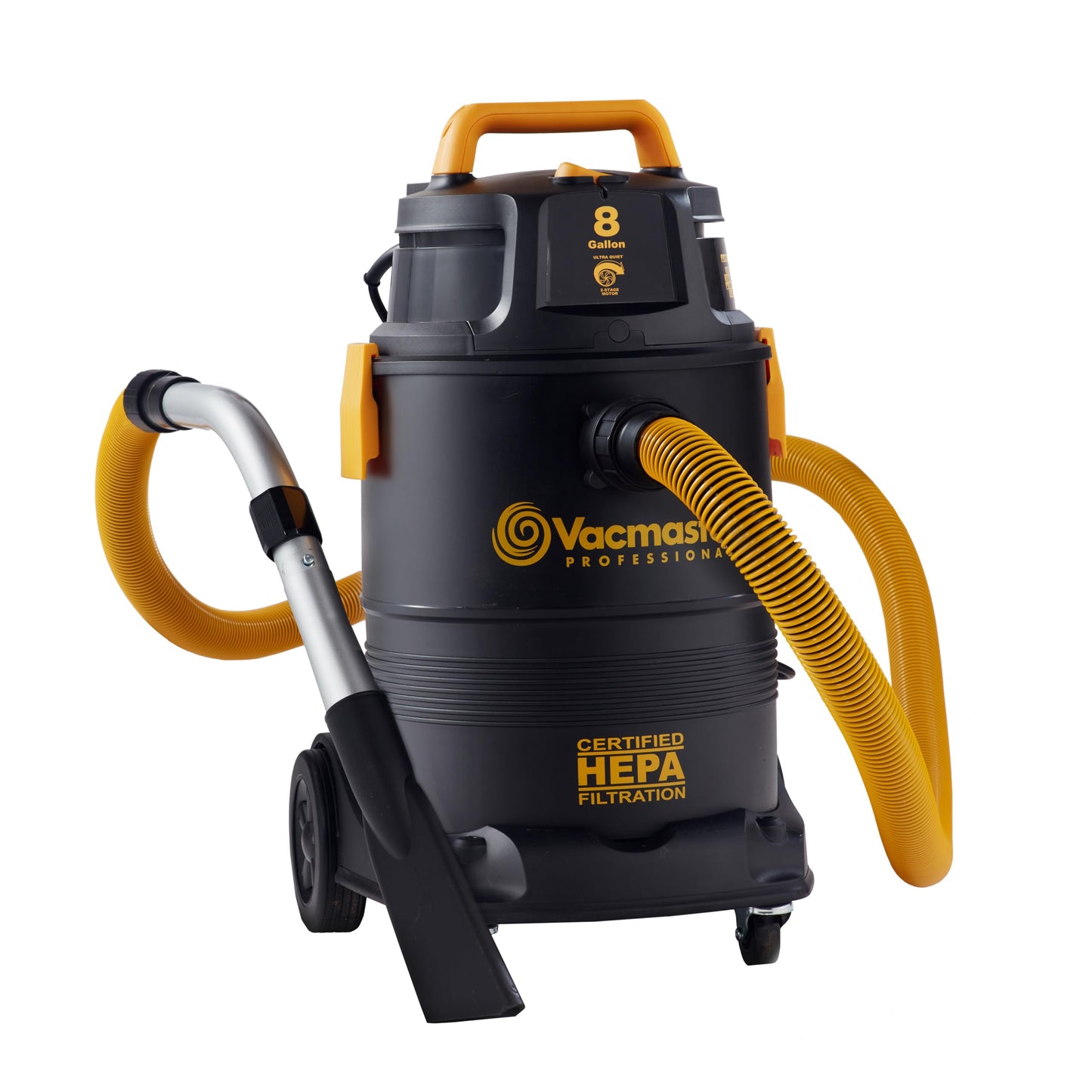 Vacmaster Pro 8 gallon Certified Hepa Filtration Wet/Dry Vac,Black