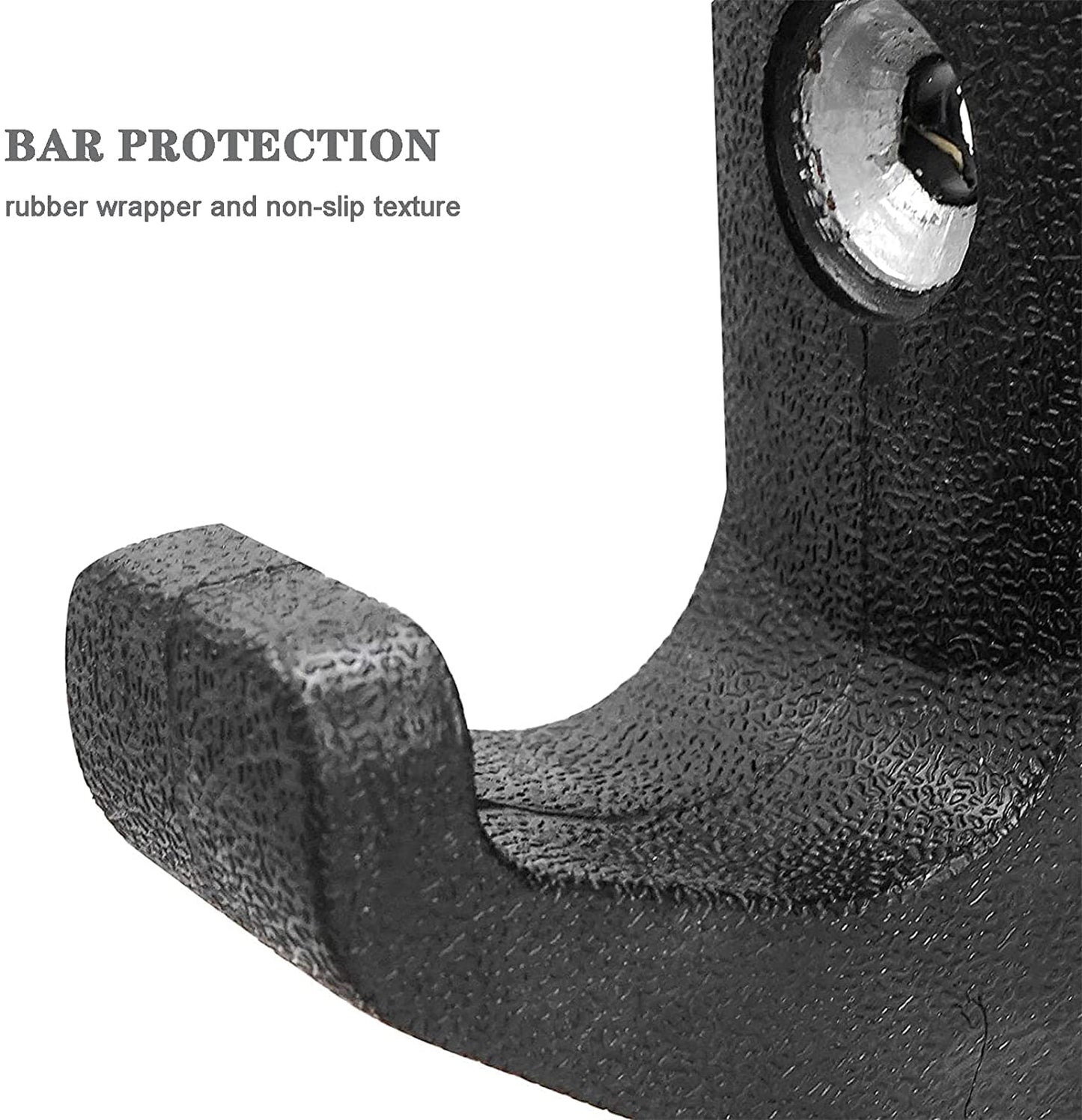 Luwint Barbell Holder Horizontal Wall Mounted 2 Bar Storage Rack