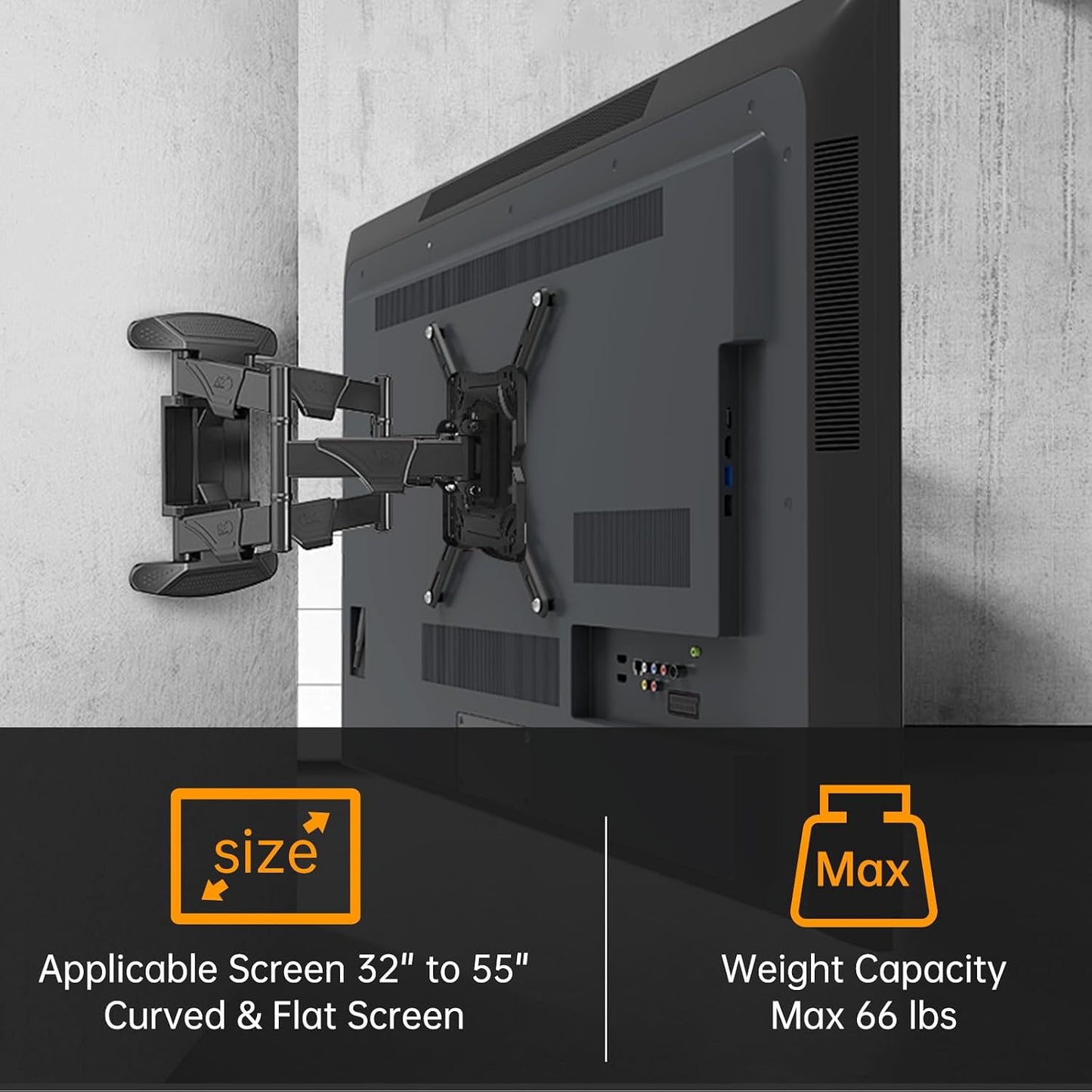 Yantuo 32 55 inch 400x400mm VESA Extension Mount Adapter Brackets Kit for Screens to LCD LED TV, TV Mount Steel
