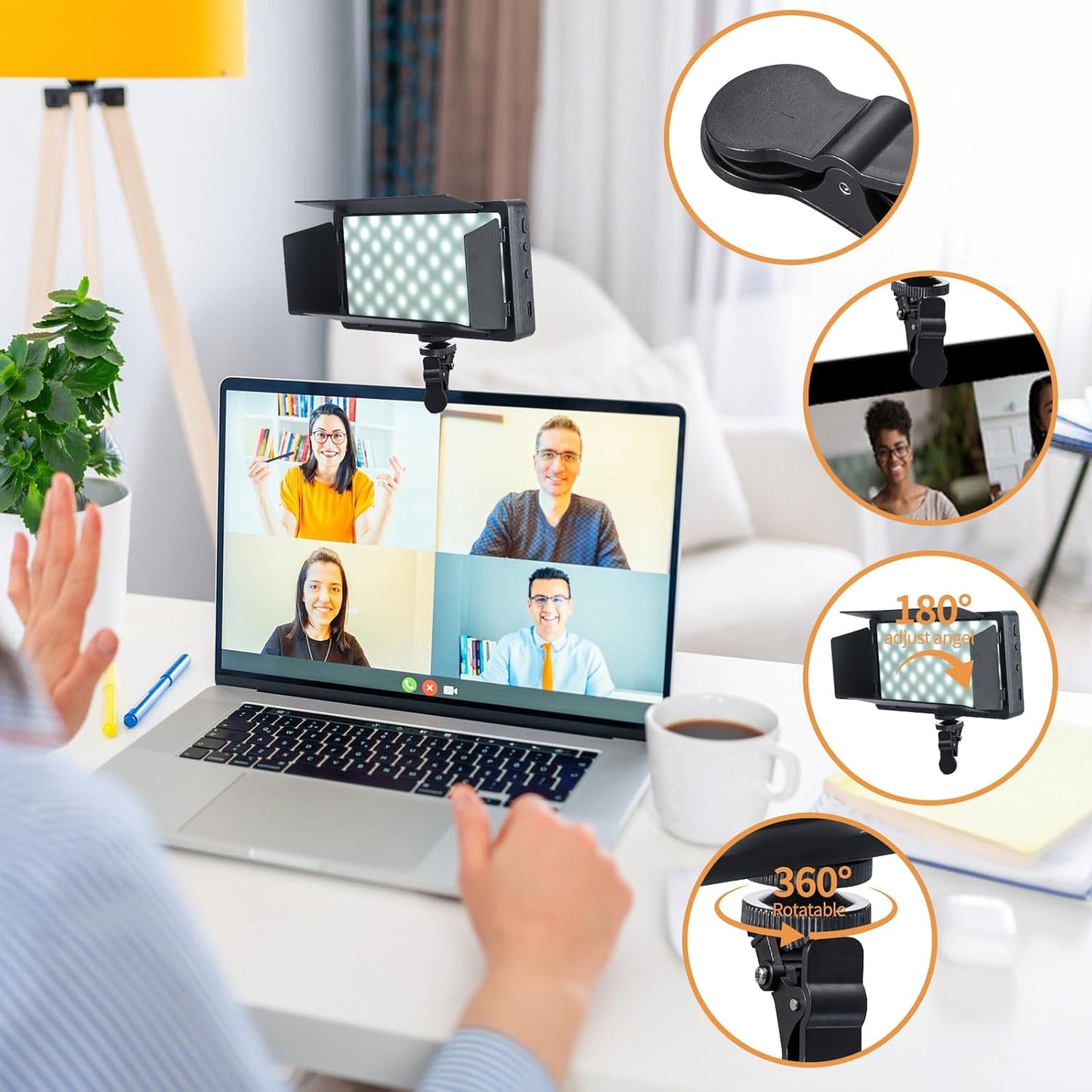 BVMGTT 4000mAh 2800K-6500K (3CCT) LED Video Light, Camera Light for Pictures Video Recording with Battery Support