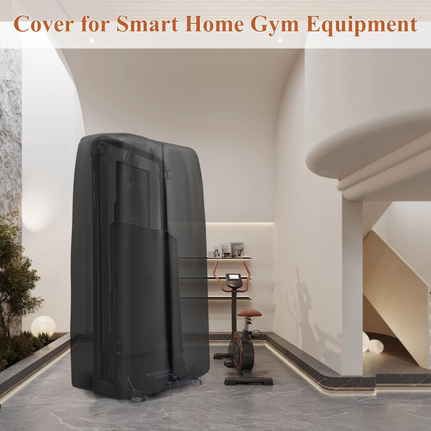Andacar Cover for Speediance Home Gym Equipment, Waterproof Smart Home Gym System Cover, Strength Training Fitness Equipment Protector for Home Workout Cable Machine - 28"L×15"W×71"H, Black