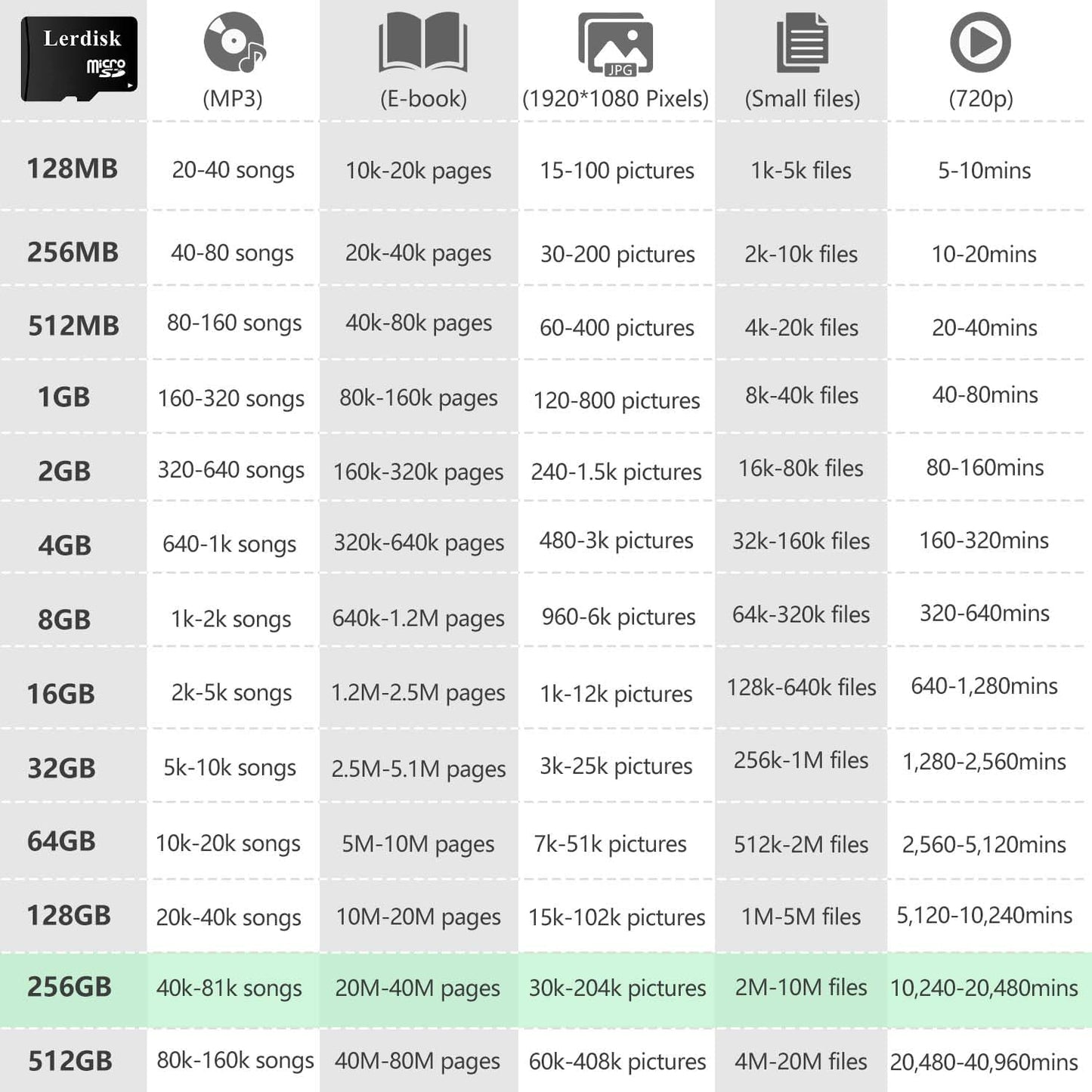 Lerdisk 256GB U3 (256GB U3) Factory Wholesale Micro SD Card in Bulk Micro SDXC UHS-I Produced by Authorized Licencee