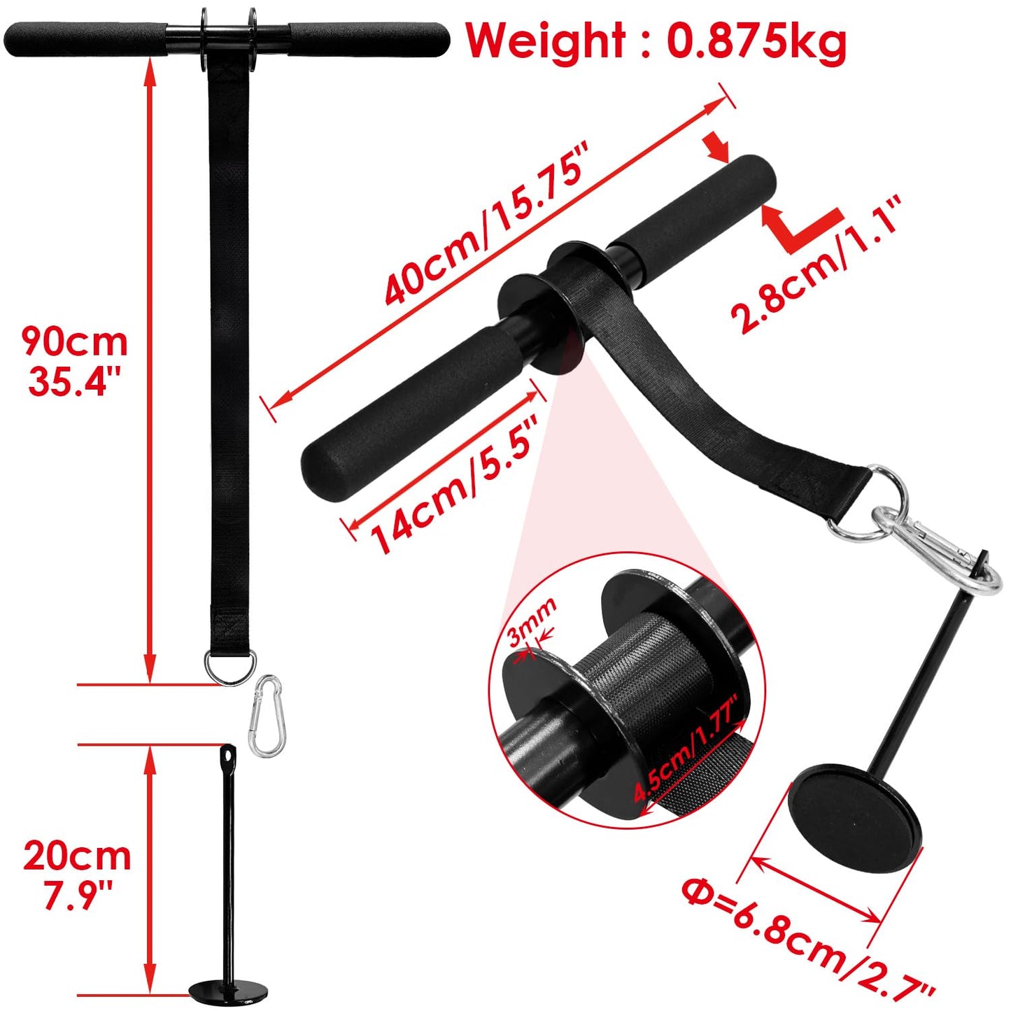 Socpuro Wrist and Forearm Blaster Exerciser, Forearm Strengther Wrist Roller Trainer for Wrist/Arm Training Workout (Nylon Webbing)