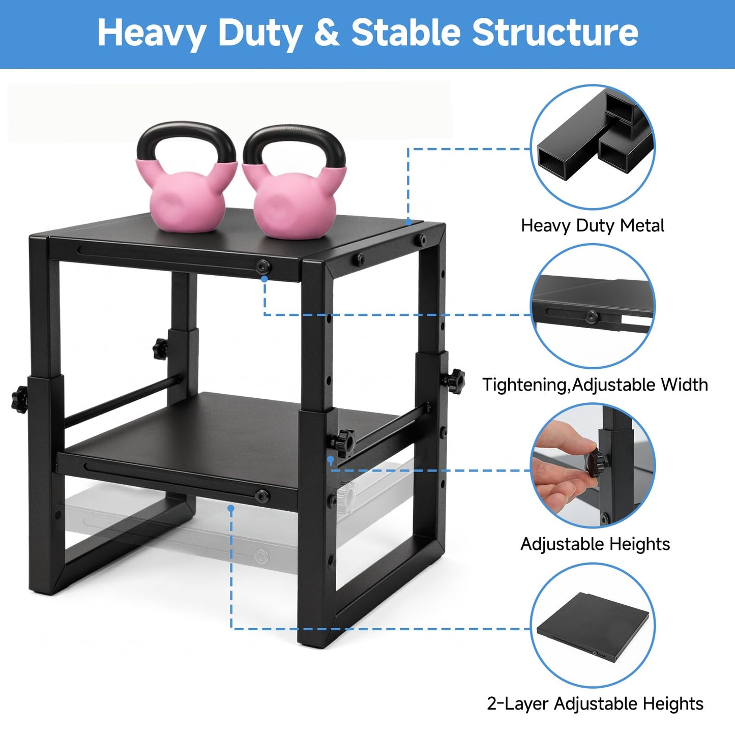 Locker Shelf for School, Adjustable Width and Height Locker Shelf Organizer,Office Desk Shelf Organizer, Heavy Duty locker organizer shelves Ideal Fits Standard Size School, Office, and Gym Lockers