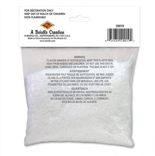 Beistle Sparkling Snow - 2-Ounce White Decorative Snow for Holiday Crafts & Displays