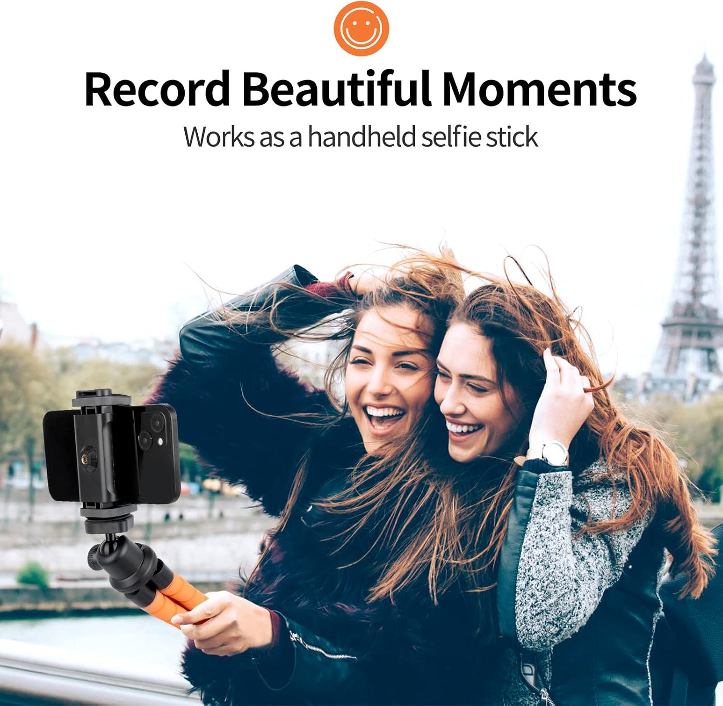 Aureday Phone Tripod, Flexible Tripod for iPhone and Android, Portable with Wireless Remote and Clip for Video