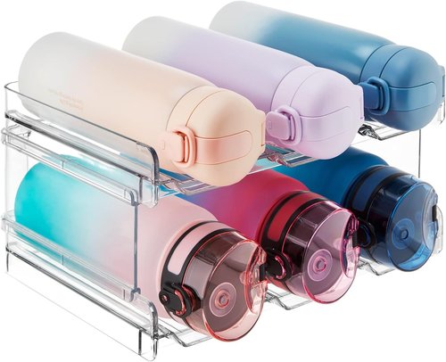Lifewit Stackable Water Bottle Organizer - Holds 6 Bottles/Tumblers Up to 3.8" Diameter | 28 x 19 x 15 cm