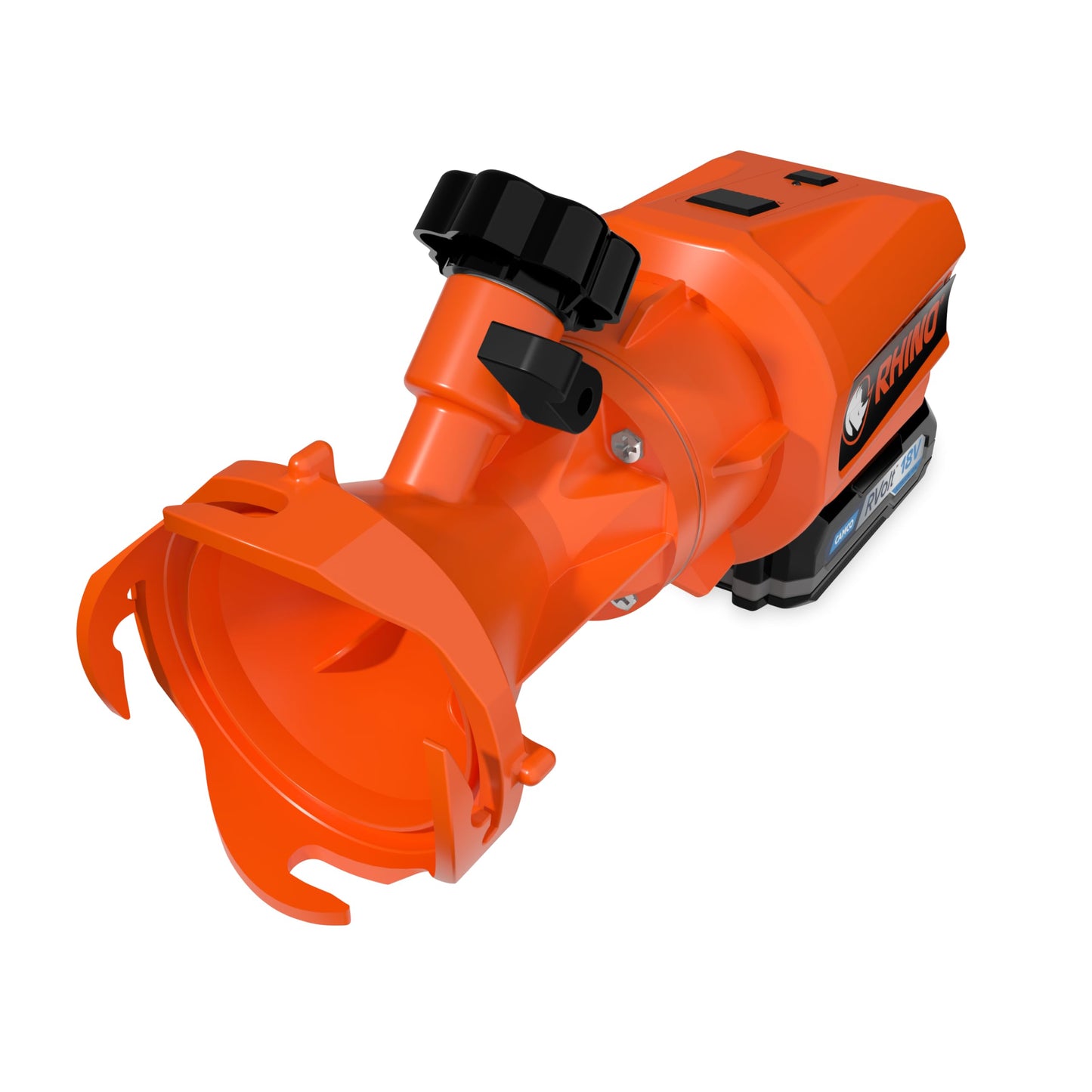 Camco Rhino 18V Cordless RV Macerator Pump – Portable Sewage Waste Pump System, Lithium Battery Powered, Pumps Uphill & Long Distance, Fits 3”–4” Sewer Outlet, Quiet Brushless Motor, 12 GPM (39030)